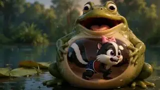 Poor furry gets swallowed by a hungry giant frog [vore animation]