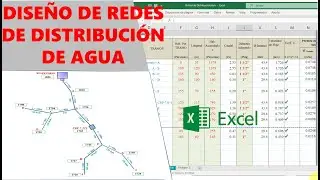 Diseño de Red de distribución de agua potable - (Plantilla excel pofesional)