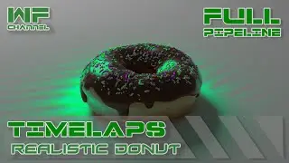 Blender beginner  realistic donut tutorial - FULL PIPELINE  / TimeLaps