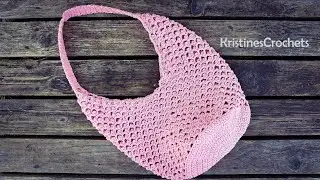 Crochet Round Base Picot Net Market / Beach  Bag Pattern