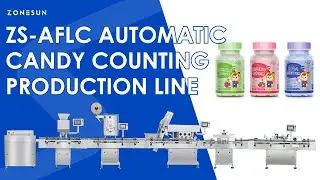 ZONESUN Automatic Gummy Candy Counting Bottling Line Bubble Gum Machine ZS-AFLC