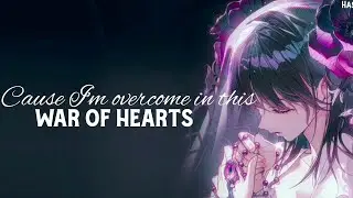 [NIGHTCORE] - War of hearts - {RUELLE} (Lyrics)