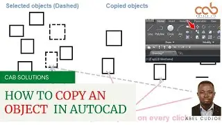 HOW TO COPY AN OBJECT IN AUTOCAD  (Copy Command)