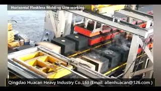 Horizontal Flaskless Molding machine, Flaskless mold handling line, Clay sand moulding machine
