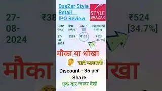 Baazar Style ipo review - ipo Analysis | Baazar Style ipo | baazar ipo GMP  | #ipo , #gmp