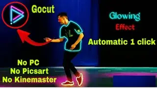 How to add glowing neon effect  by mobile app|| How to make glowing scribble effect|| Gocut app