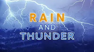 Rain and thunder. Rain sounds on the window for relaxation, concentration and sleep.