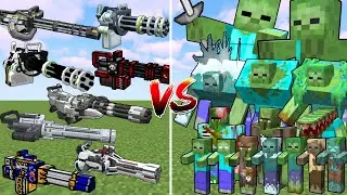 Which TaCZ Minigun can Beat the Most Zombies in Minecraft?