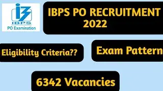 IBPS PO RECRUITMENT 2022 Total 6432 Vacancies #ibps #ibpspo #govtjobs