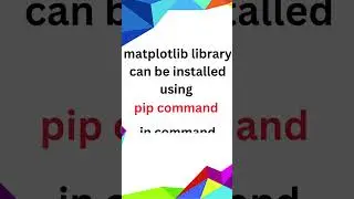 What is matplotlib library in Python ? #python #datavisualization