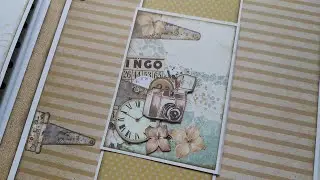 PAGE No 1. TUTORIAL | Slider closure | Life stories- Mintay by Karola | 8x8 | pop up scrapbook