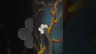 Oil pastel drawing - flowers in the dark 