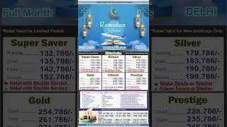 Ramadan 2024 Umrah packages full Month @1,32,786/- 