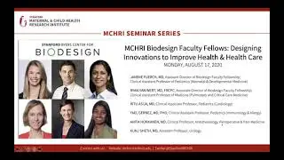 MCHRI Seminar Series (8/17/20): Biodesign - Designing Innovations to Improve Health and Health Care