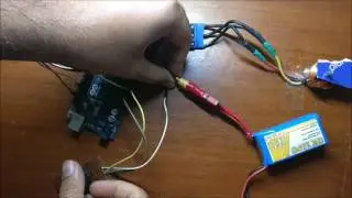 Controlling Brushless Motor With Arduino- Calibrating ESC+Testing