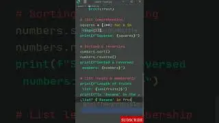 List Operations in Python 