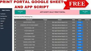 How Make A Print Portal Website Google Sheet And App Script Use 