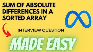 Sum of Absolute Differences in a Sorted Array- Leetcode 1685 - Python