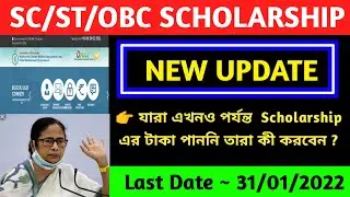 SC / ST / OBC Scholarship New Update 2022 | Oasis Scholarship Status Check 2021-22