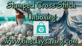ONEDAYSAVING 2of2 #unboxing #onedaysaving #flosstube #stampedcrossstitch #pointdecroix #crossstitch
