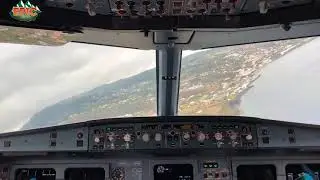Landing in Madeira Island International Airport Cristiano Ronaldo (Cockpit View)