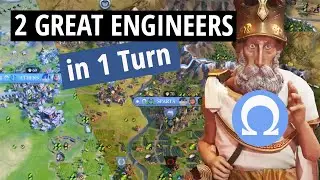 Gold + Faith for 2 Great Engineers in the same turn | Pericles Civ 6 Deity Gameplay
