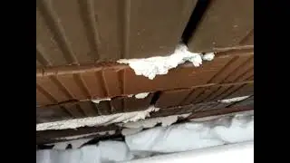 поведение пеноизола в стене. вид сверху