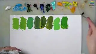 Смешение зеленых цветов от художника Юлии Капустиной