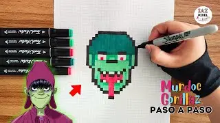 Como pintar a MURDOC NICCALS de GORILLAZ en PIXEL ART – Tutorial paso a paso