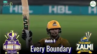 PSL 2021 || Match 8 || Every Boundary || Quetta Gladiator vs Peshawar Zalmi || Cricket Huz