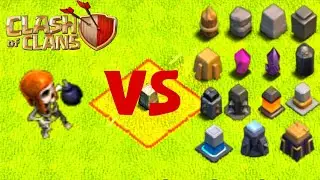 All Level Walls Vs Level 1 Wall Breaker | Clash Of Clans |