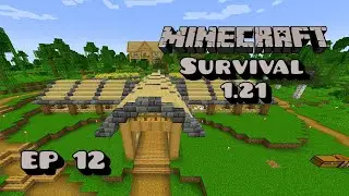 Building a Barn (1/2) | Minecraft 1.21 | Survival Longplay | Ep 12
