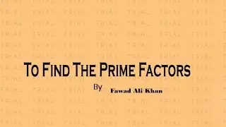 How to find prime factors