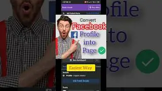 Convert a Facebook Profile into a Page | #shorts