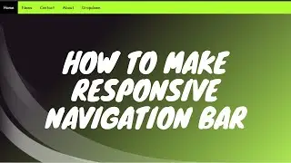 How to make responsive navigation bar using html and css| how to make dropdown navigation bar| web