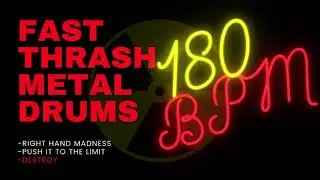 THRASH METAL DRUM TRACK #40| 180 BPM 100 Subscriber Special