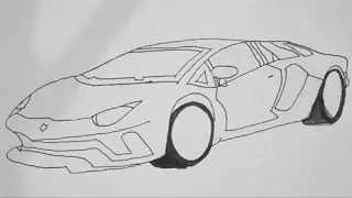How to draw a Lamborghini car