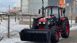 Поработали с трактором Беларус 1221 / Подогреватель 14 квт и погрузчик ТУРС