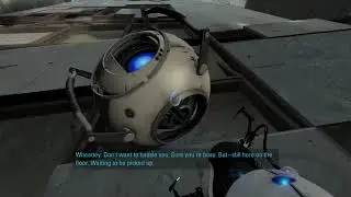 Rolling Wheatley around for 5 minutes [Portal 2]