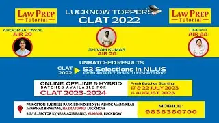 Law prep Lucknow CLAT 2022 results