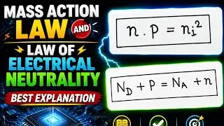 Mass Action Law || Law Of Electrical Neutrality