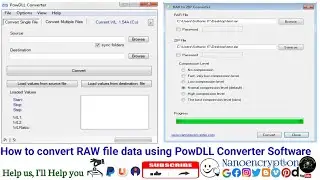 How to convert .RAW file data or any type file format using PowDLL Converter Software