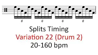 Splits timing (var 22, drum 2) | 20-160 bpm sheet music