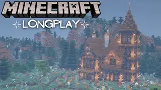 Minecraft Relaxing Rainy Longplay - Cozy House, Peaceful Adventure (No Commentary) 1.19