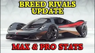 Asphalt 9 - Breed Rivals Update (Cars Stats)