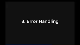 8 Python Crash Course: Error Handling