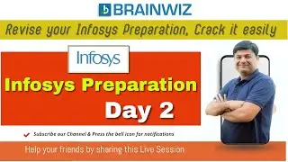 #infosys Preparation 2023 - Day 2 | Infosys 100% Selection Strategy | Exam Pattern | BRAINWIZ