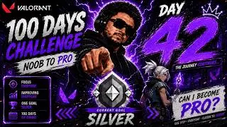 Can I Reach Pro Level in Valorant in 100 Days? ( DAY 42 )