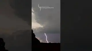 Огромная суперячейка и клиновидный торнадо в Калужской области, 27.07.2023 Таймлапс