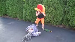 Long Neck Brian Dance Fights Zombie (New Character)!